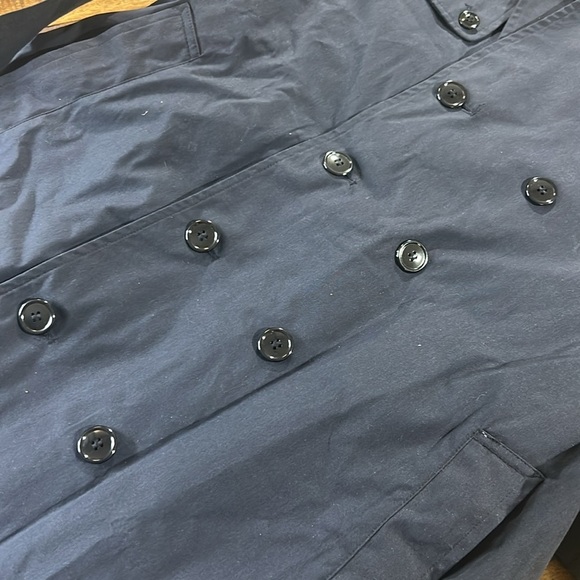 🇺🇸USAF US AIR FORCE BLUE ALL WEATHER TRENCH OVER COAT 44L P9768 with liner - Picture 5 of 11